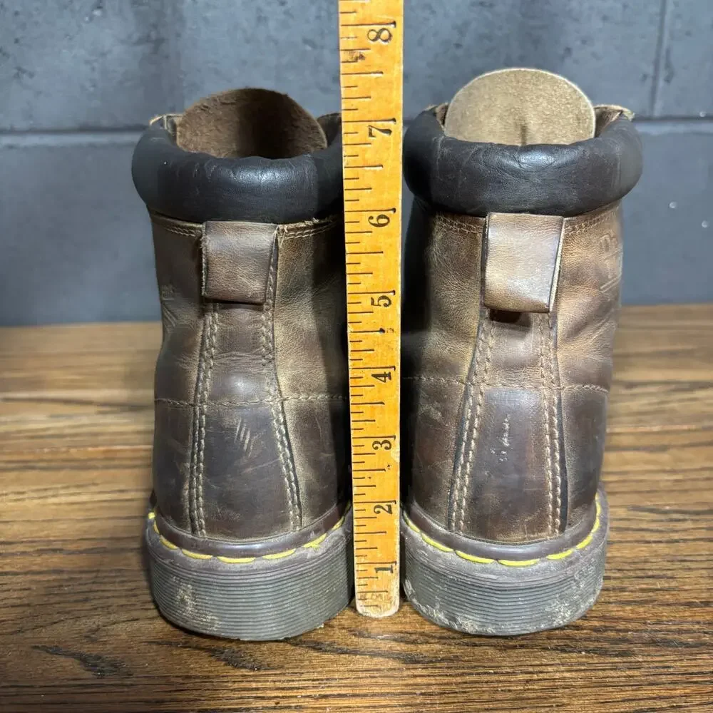Vintage Dr Martens Made in England Men’s 11 Brown Leather 6 Eye Ankle Boots